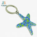 Best Selling Alloy Decoração Colorida Presente Metal Estrela Pingente Chaveiro